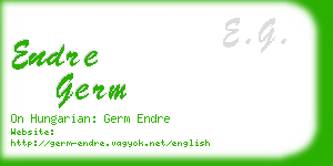 endre germ business card